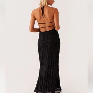 Peppermayo Black Backless Maxi Dress